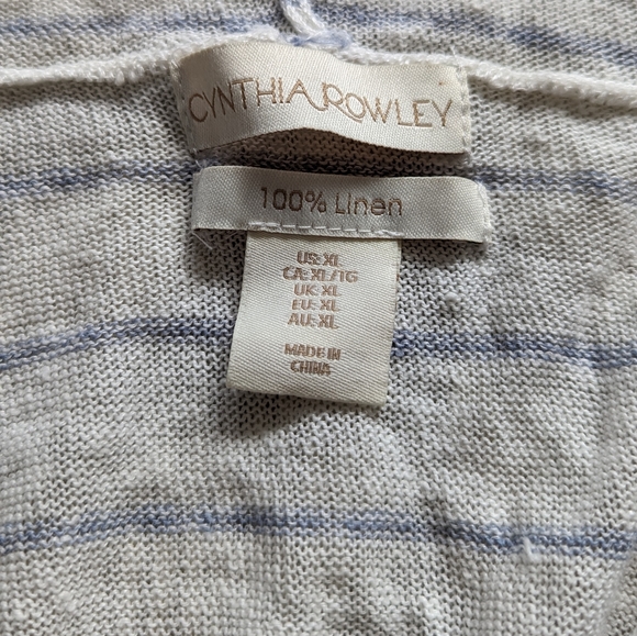 Cynthia Rowley linen hooded cardigan XL - Picture 2 of 3
